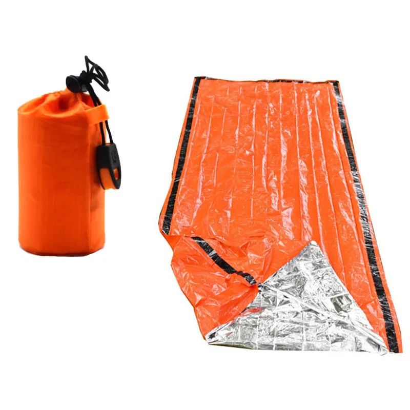Portable Emergency Sleeping Bag Waterproof Mylar Thermal Bivy Sack For Camping Hiking And Car Kits 1