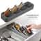 Expandable Kitchen Drawer Organizer Cutlery Tray With Knife Holder And Spice Bottle Slots 2