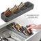 Expandable Kitchen Drawer Organizer Cutlery Tray With Knife Holder And Spice Bottle Slots 2