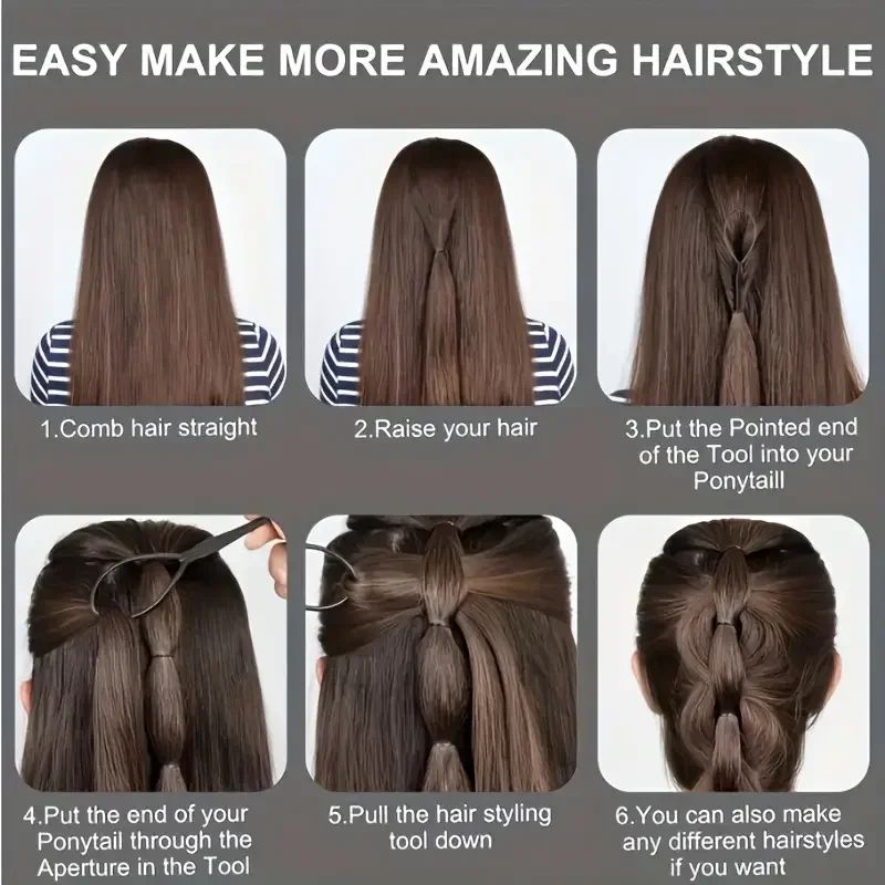 6Piece Hair Brush Set With Hair Spray Bottle Rat Tail Comb Edge Control Brush For Sleek Styling An 4