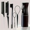 6Piece Hair Brush Set With Hair Spray Bottle Rat Tail Comb Edge Control Brush For Sleek Styling An 6