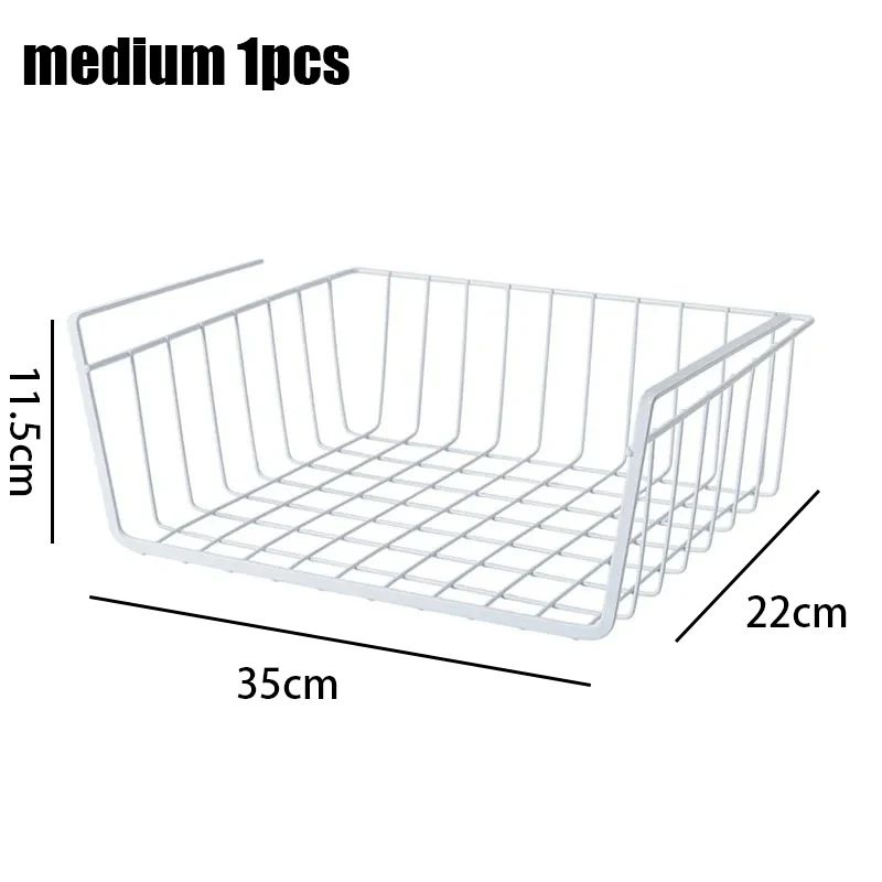 MultiFunctional Under Shelf Basket Hanging Storage Basket For Kitchen Bathroom Perforated Metal 8