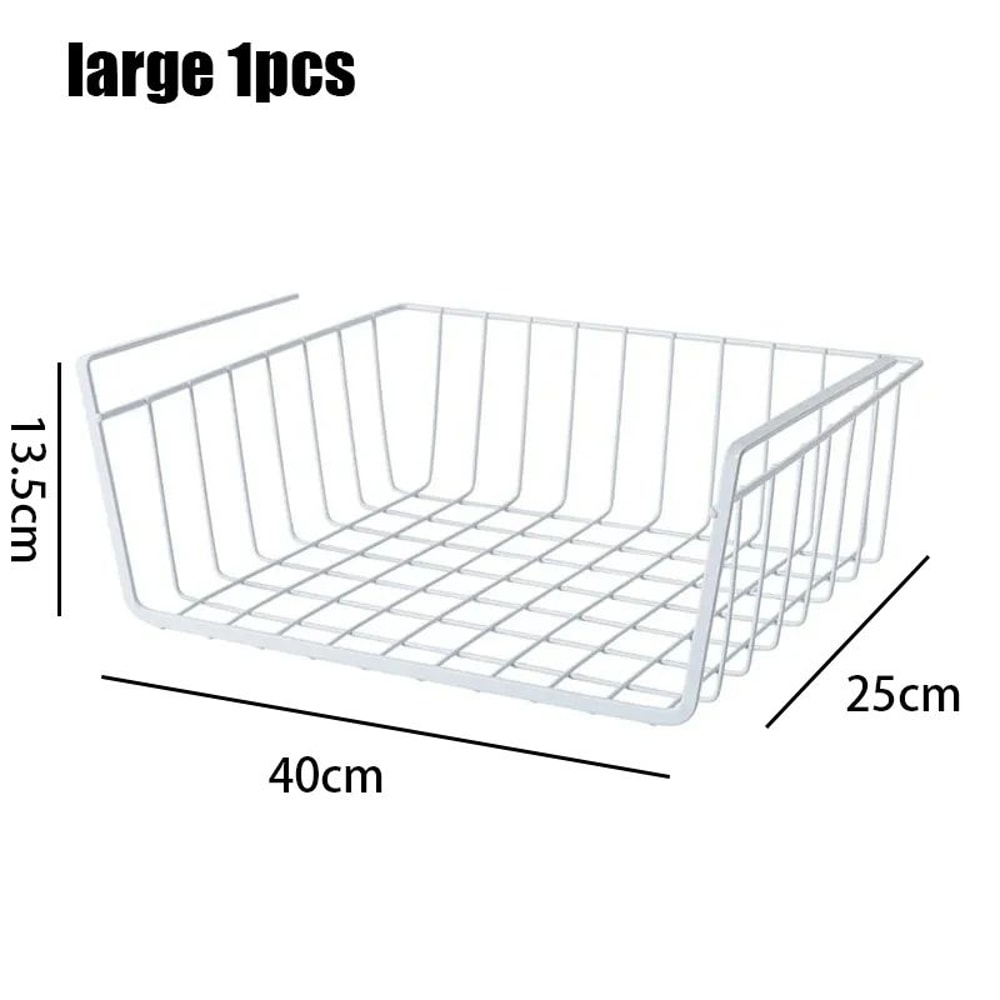 MultiFunctional Under Shelf Basket Hanging Storage Basket For Kitchen Bathroom Perforated Metal 10