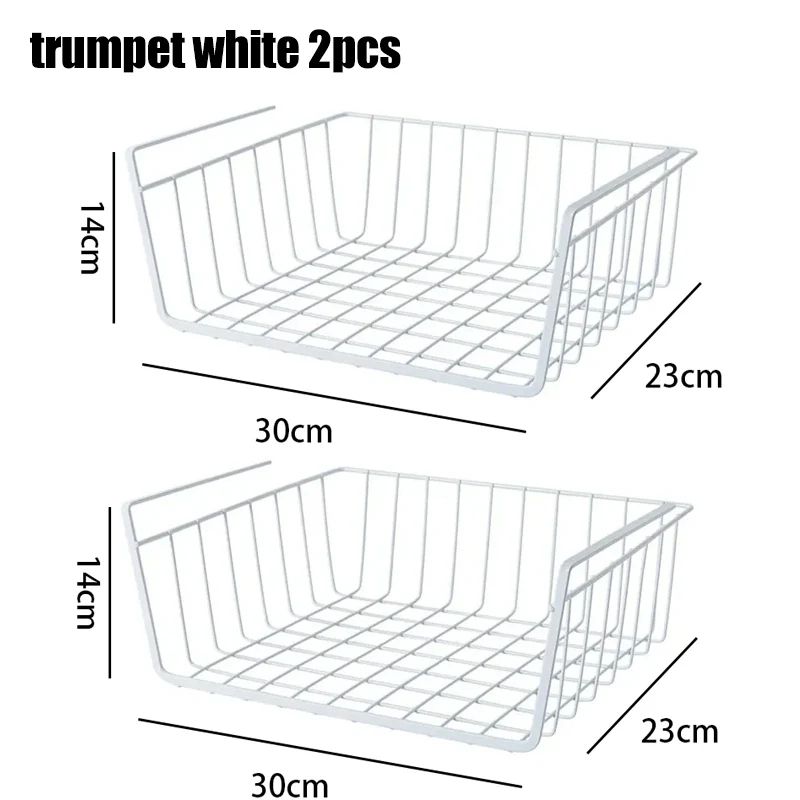 MultiFunctional Under Shelf Basket Hanging Storage Basket For Kitchen Bathroom Perforated Metal 12