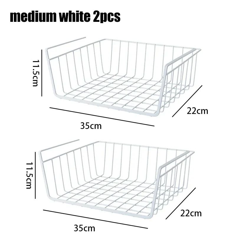 MultiFunctional Under Shelf Basket Hanging Storage Basket For Kitchen Bathroom Perforated Metal 14