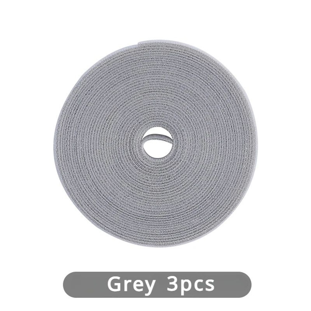 Reusable Cable Management Tape Roll 10x3000mm CuttoLength Reusable Cable Ties Cord Organizer For D 9