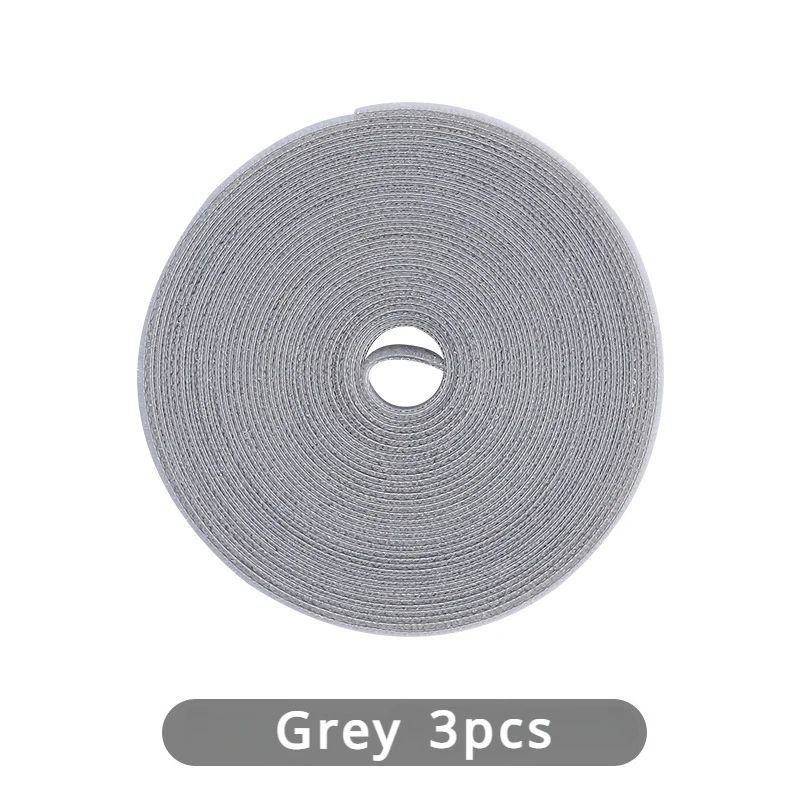 Reusable Cable Management Tape Roll 10x3000mm CuttoLength Reusable Cable Ties Cord Organizer For D 9