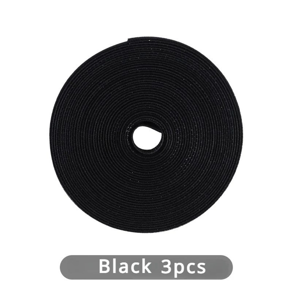 Reusable Cable Management Tape Roll 10x3000mm CuttoLength Reusable Cable Ties Cord Organizer For D 11