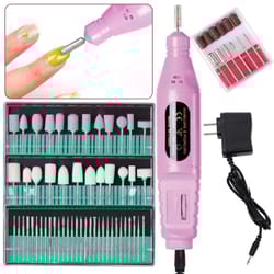 linmanda 6-in-1 electric nail drill cordless manicure nail drill kit with bits
