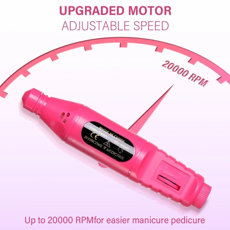 LINMANDA 6in1 Electric Nail Drill Cordless Manicure Nail Drill Kit With Bits 3