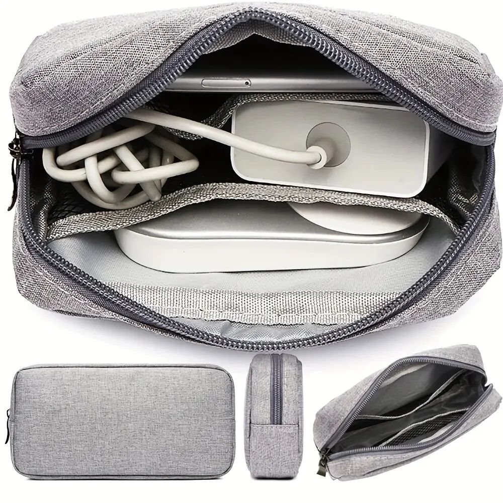 Compact Travel Cable Organizer Bag Electronics Organizer Bag Cord Storage Case 0