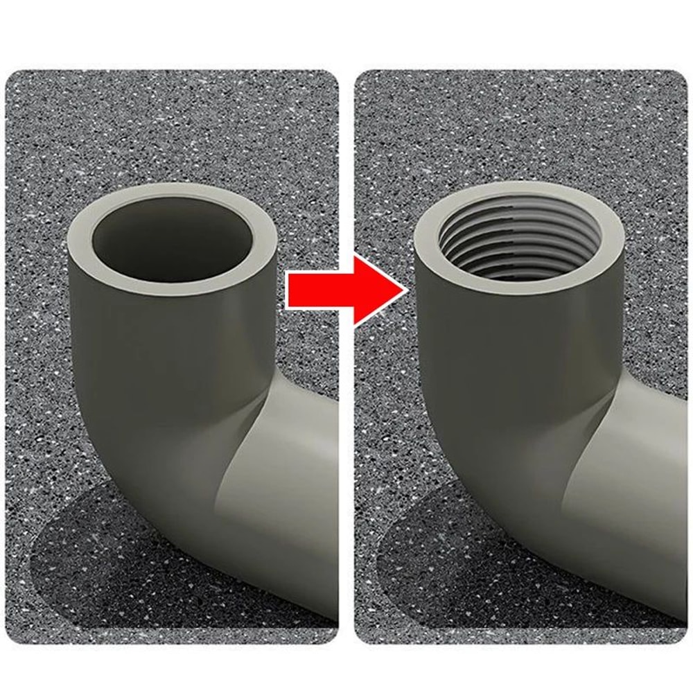 Universal DrillPowered Pipe Thread Tapper Kit Water Pipe Tapping Tool 46Point Inner Hole Opener Fo 2