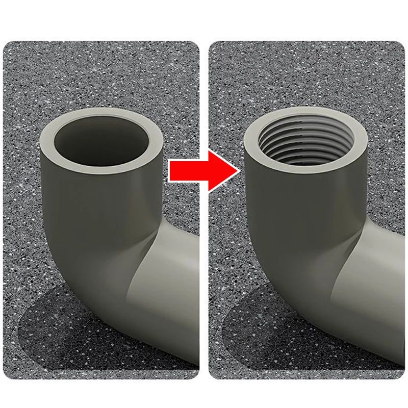 Universal DrillPowered Pipe Thread Tapper Kit Water Pipe Tapping Tool 46Point Inner Hole Opener Fo 2