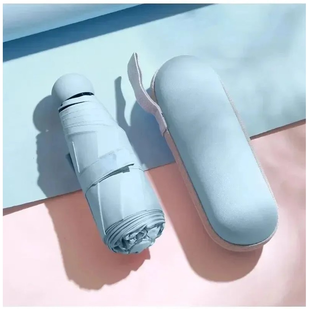 Capsule Mini Sun Rain Umbrella Mini Travel Umbrella With UV Block Coating Compact Folding Design 7