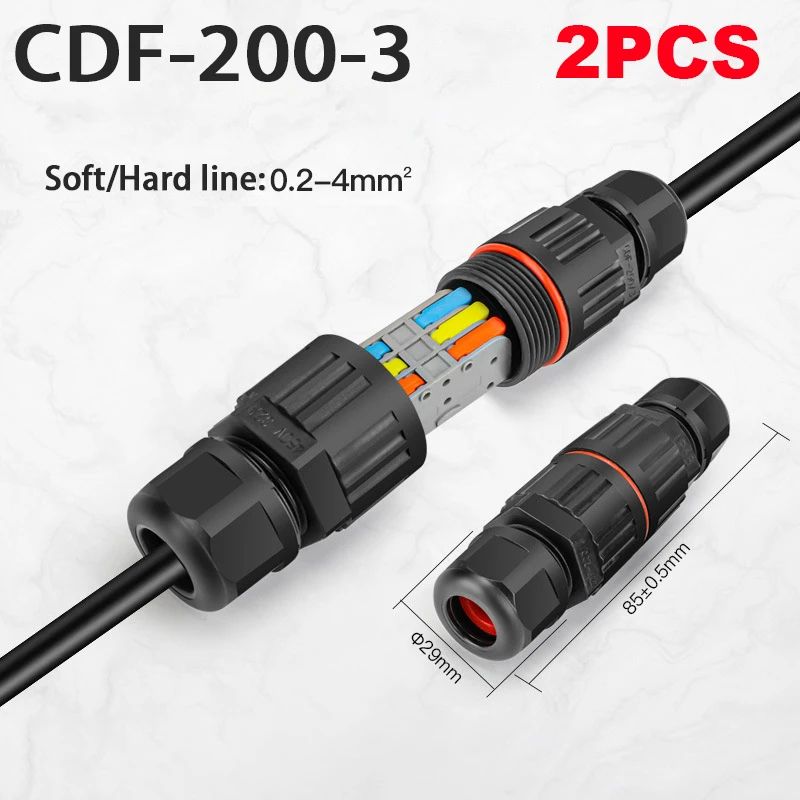 IP68 Waterproof Wire Connector 23 Pin Solderless QuickConnect For Outdoor LED Wiring 7