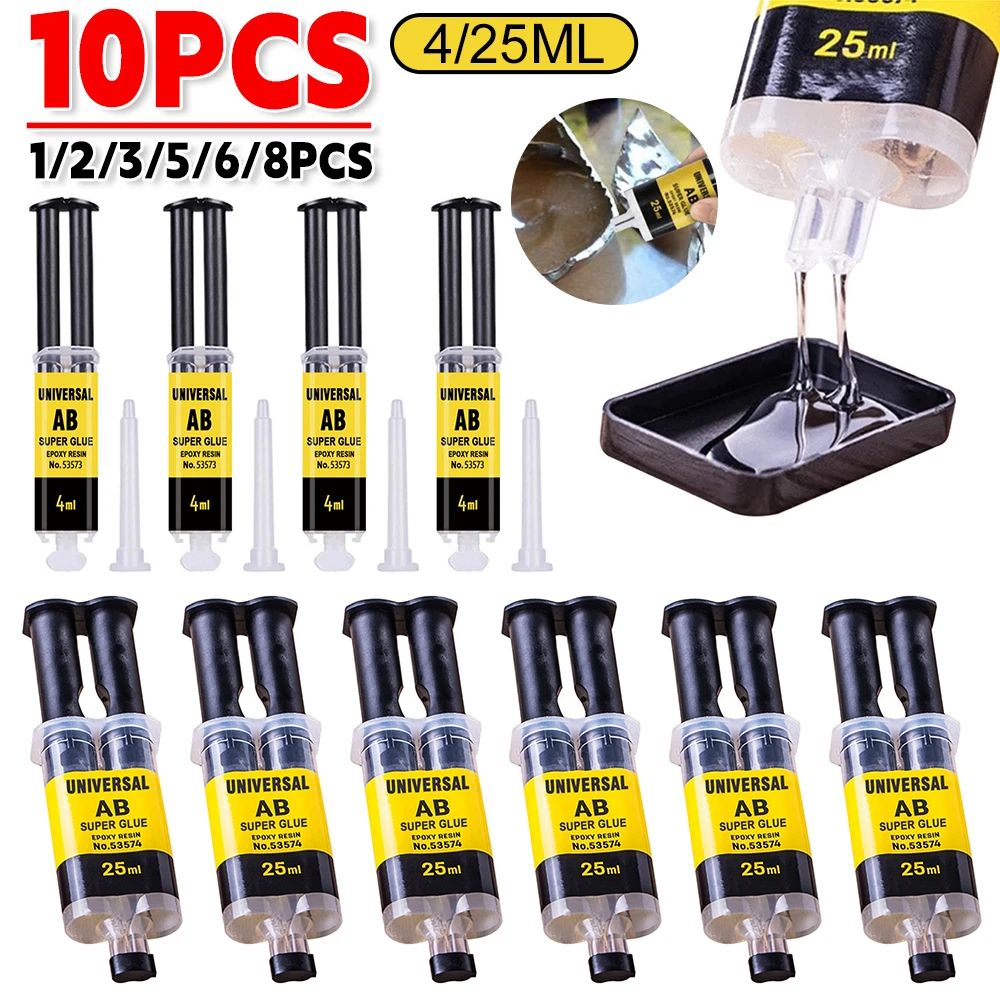 FastSet Epoxy Resin Glue AB Waterproof Repair Adhesive For Wood Plastic Metal 4ml25ml 0