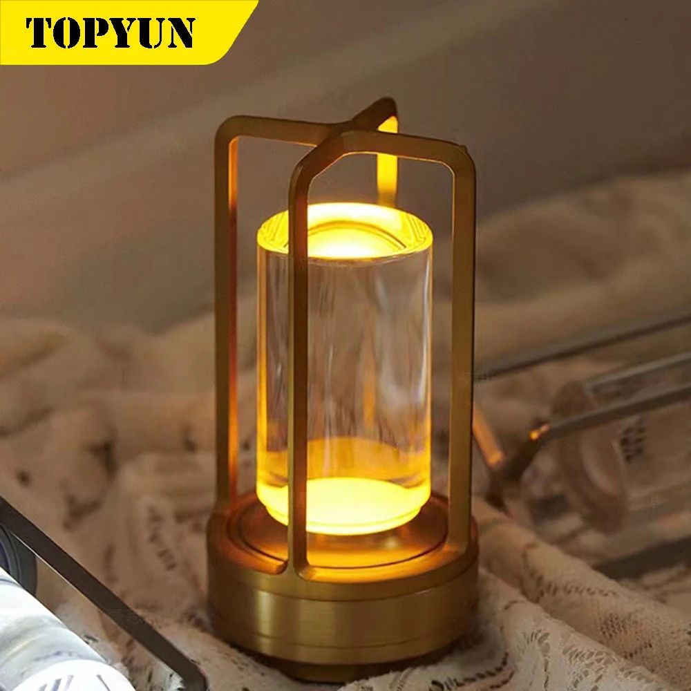 CrystalGlow Crystal Table Lamp USB Rechargeable Touch LED Night Light For Bedside Dining Tables 5