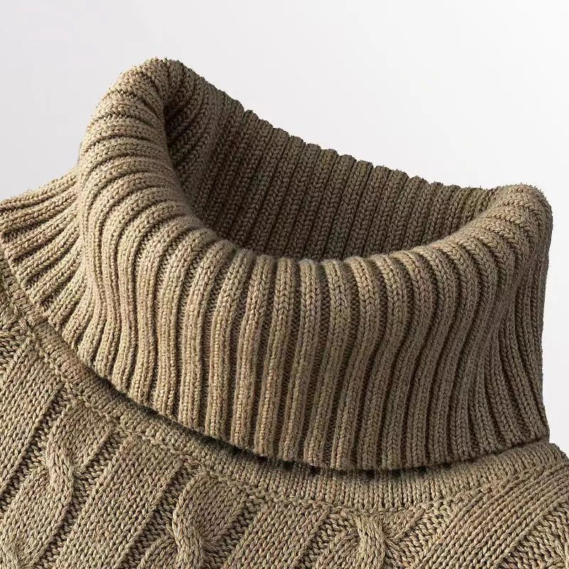 Mens Turtleneck Sweater Warm Roll Neck Knit For Everyday SmartCasual Style 2