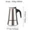 Stainless Steel Moka Pot 9 Cup Stovetop Espresso Maker 15 Oz Italian Coffee Maker For Gas Electric 8