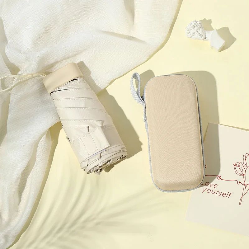 Capsule Mini Travel Umbrella With UV Sun Protection Case 3