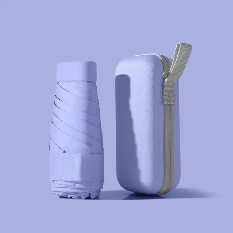 Capsule Mini Travel Umbrella With UV Sun Protection Case 8