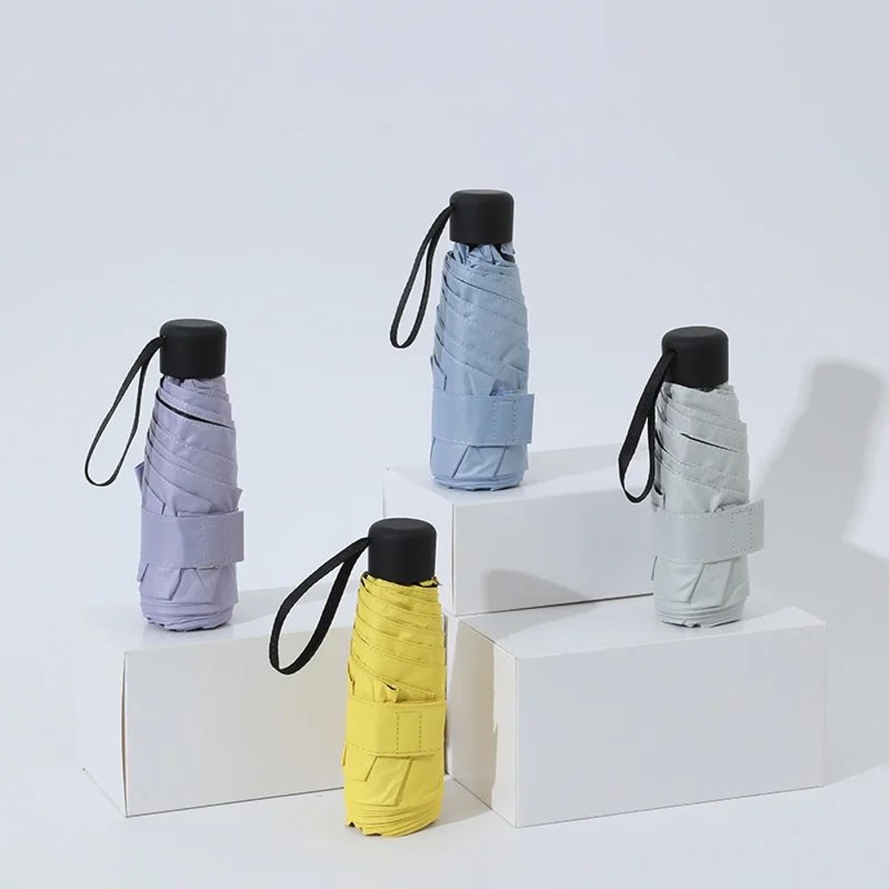 Mini Folding Umbrella For Purse And Pocket Windproof Compact Travel Sun And Rain Umbrella 4