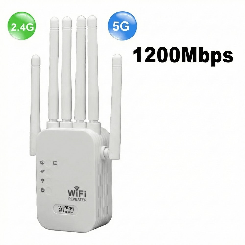 WiFi Signal Booster Wireless WiFi Repeater Dual Band 5G Extender 7