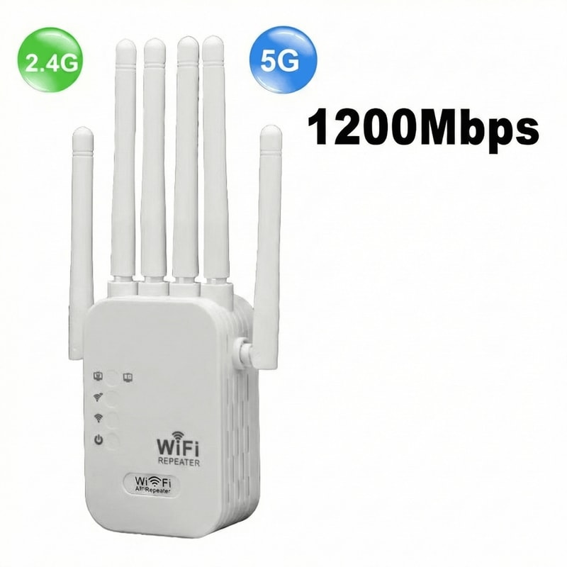 WiFi Signal Booster Wireless WiFi Repeater Dual Band 5G Extender 7
