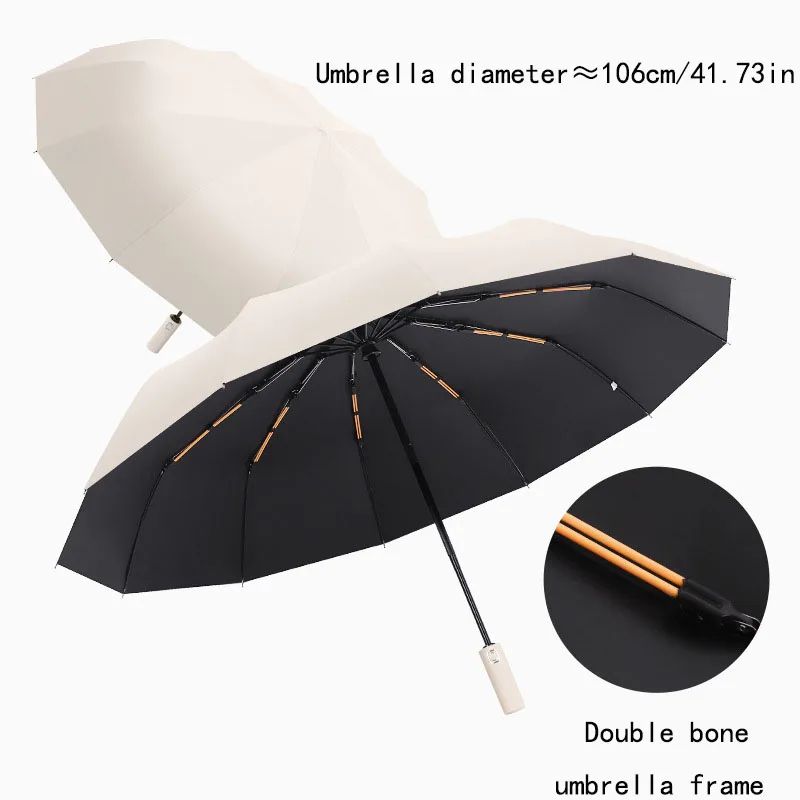 24 Bone Umbrella Windproof Anti UV Large Folding Umbrella For Men Women 12