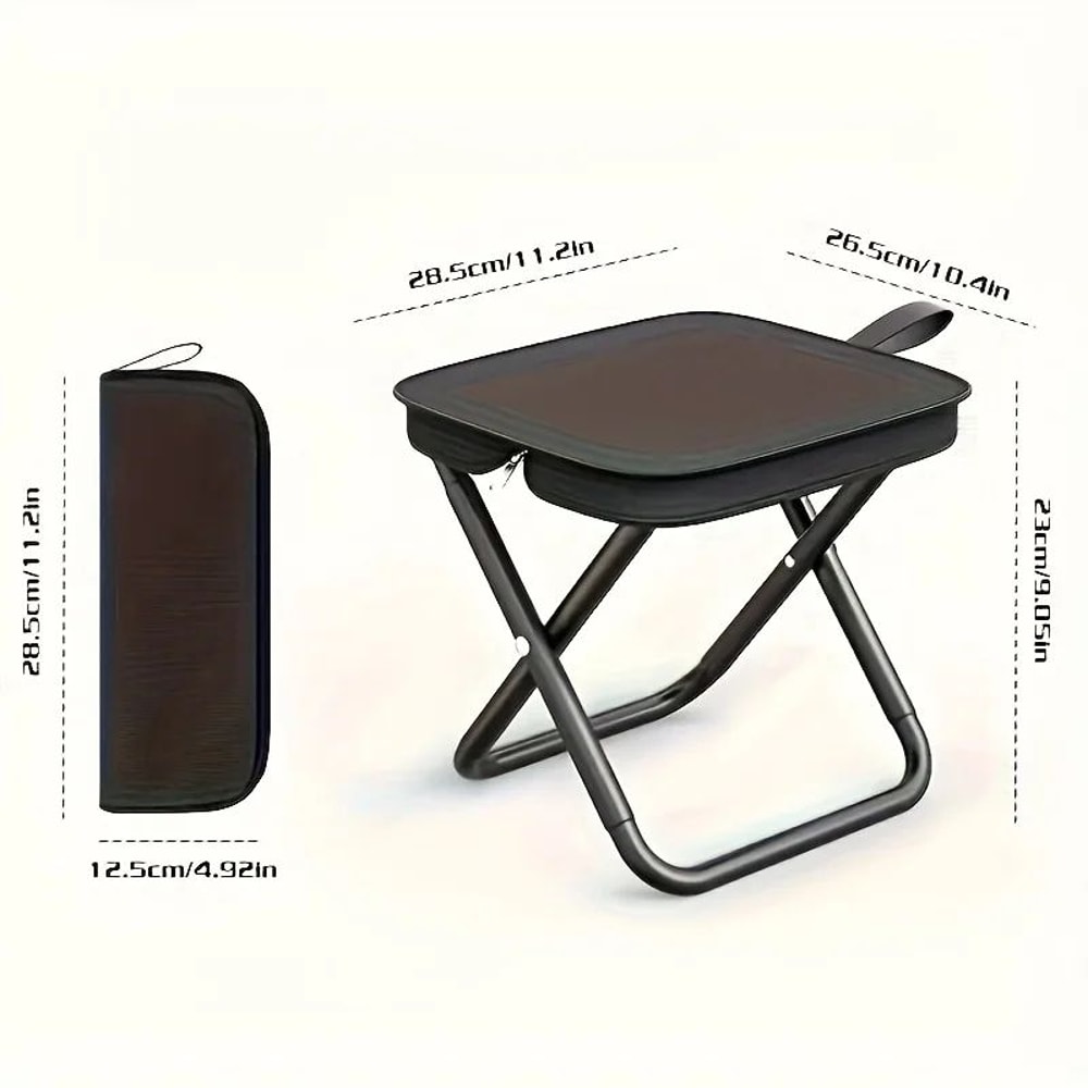 Ultralight Folding Camping Stool Chair Compact Travel Seat For Fishing Picnics 7