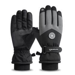 2025 waterproof ski gloves with touchscreen grip, thermal fleece lined warmth