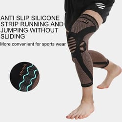 copper-infused full leg compression sleeve with knee support sleeve for sports & recovery