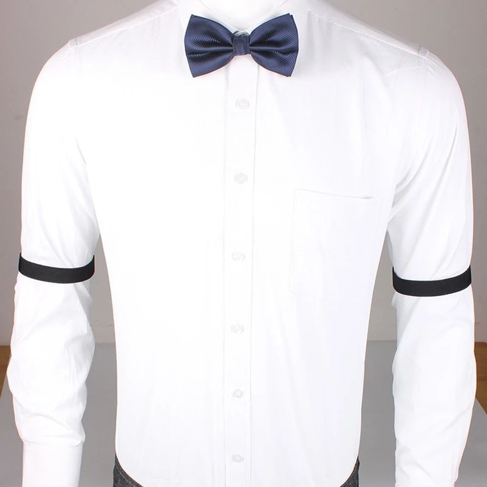 Classic Sleeve Garters For Men Women Adjustable Shirt Sleeve Holders With Metal Slider StripePlai 4