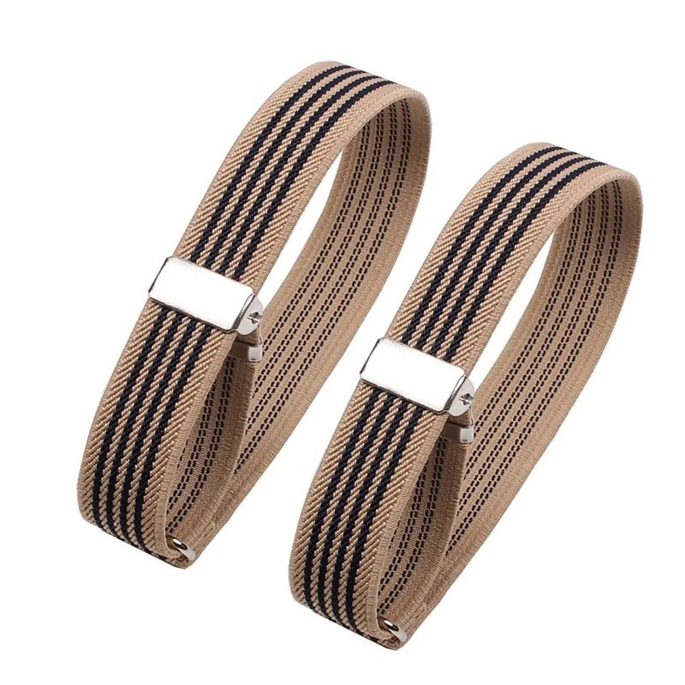 Classic Sleeve Garters For Men Women Adjustable Shirt Sleeve Holders With Metal Slider StripePlai 7