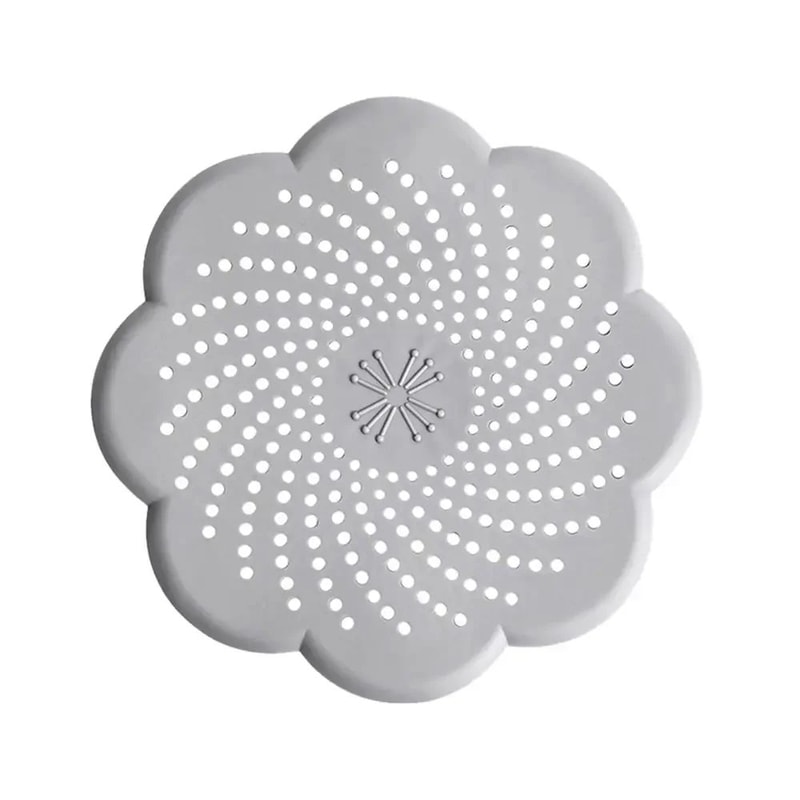 Flower Silicone Floor Drain Cover Hair Catcher Drain AntiClog Sink Strainer For Kitchen Bathroom 6