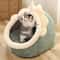Pawsome Cozy Cat Cave Bed With Removable Cushion Foldable Washable Hooded Pet Nest 7