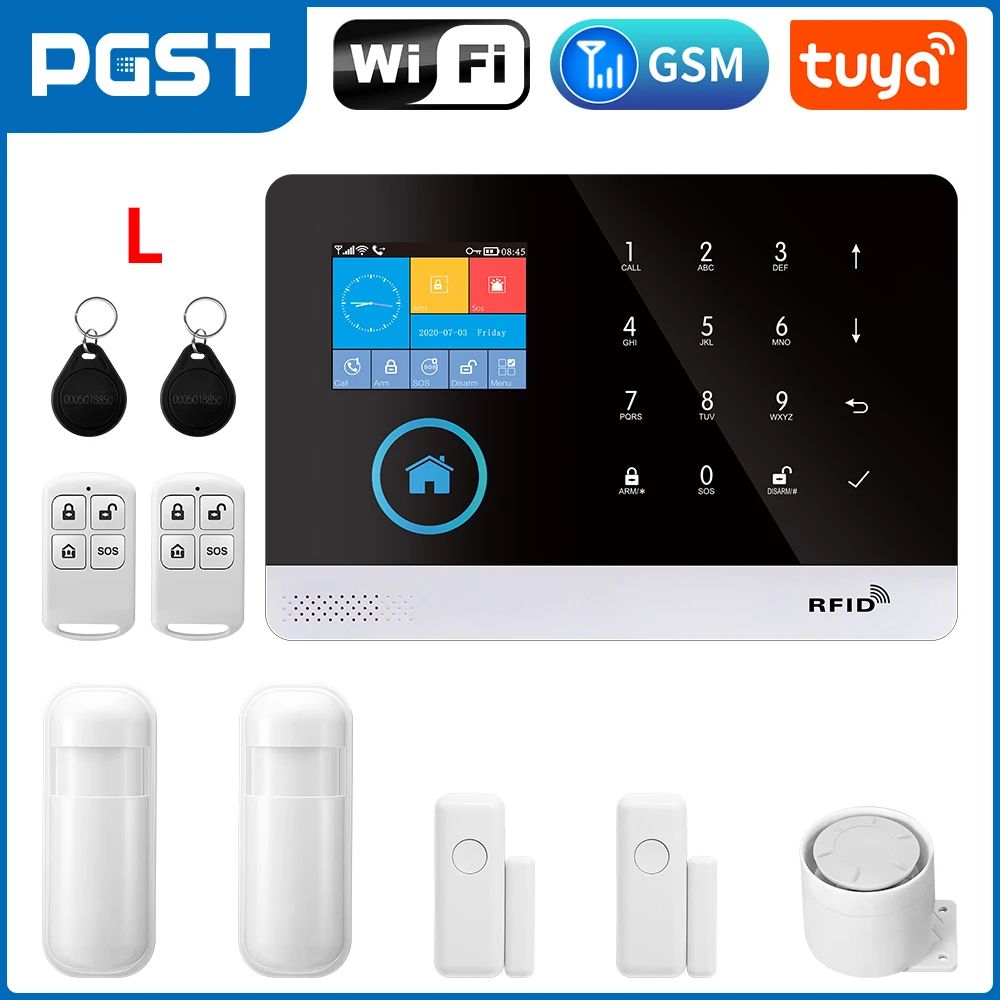 PGST 103 Wireless Home Security System With 4GWiFi App Control 24 Screen RFID PIR Motion 7