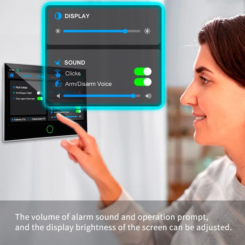 KERUI 7Inch Touchscreen 4G WiFi Alarm System With Tuya Smart Control For Home Apartment Security 4