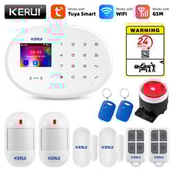 kerui tuya wireless home security system kit - wifi gsm alarm system (433mhz) with motion sensor