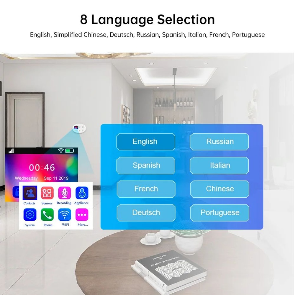 KERUI Tuya Wireless Home Security System Kit WiFi GSM Alarm System 433MHz With Motion Sensor 4