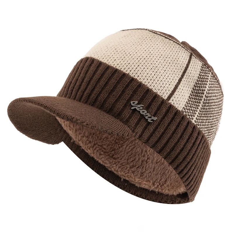 Fur Lined Beanie With Brim Unisex Winter Hat With Brim For Warm WindBlocking Comfort 6