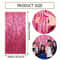 Pink Sparkle Rain Fringe Curtain Backdrop Set 13pcs For Photo Booth Parties 5
