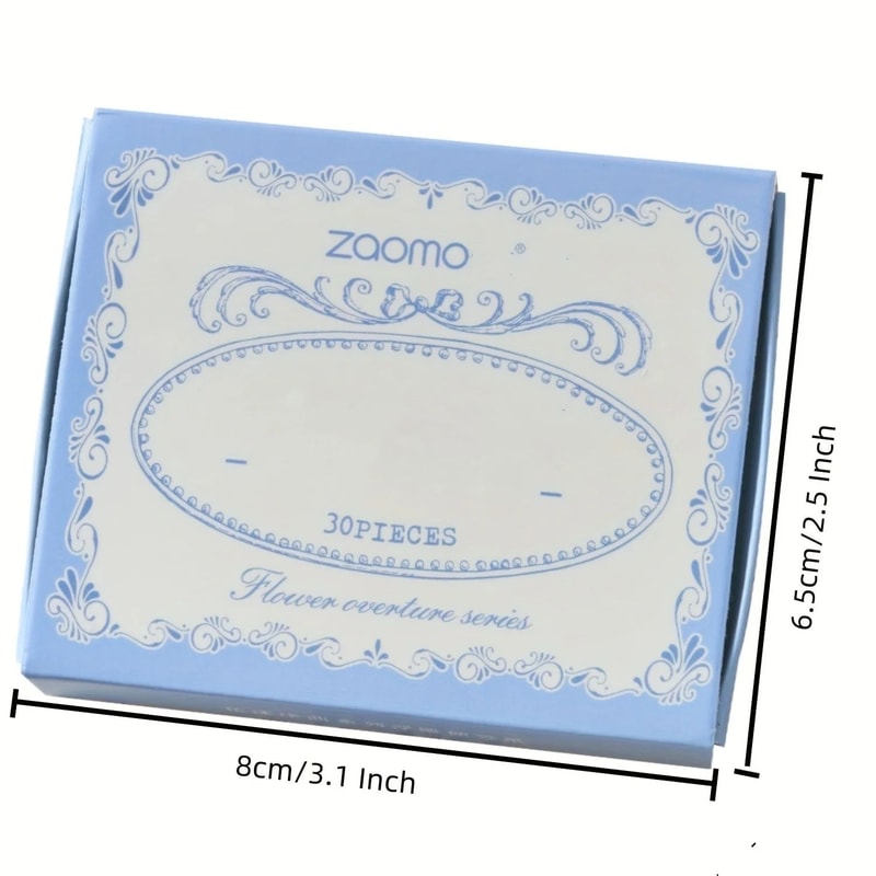 Vintage Embossed Sticky Notes Box 30pcs Thick Decorative Scrapbook Journaling Paper 5