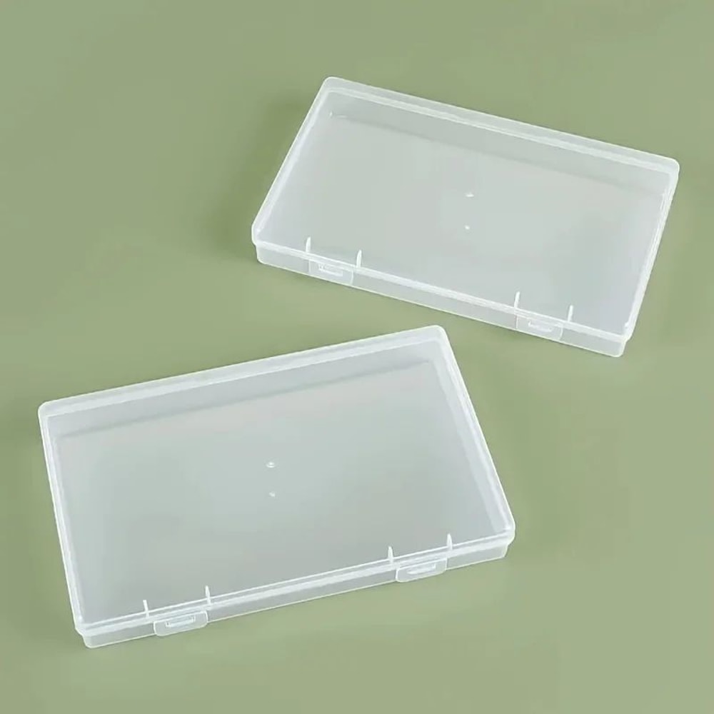 ClearStack 3Piece Transparent Plastic Storage Box Set With TightSeal Lids For Documents Cards 1