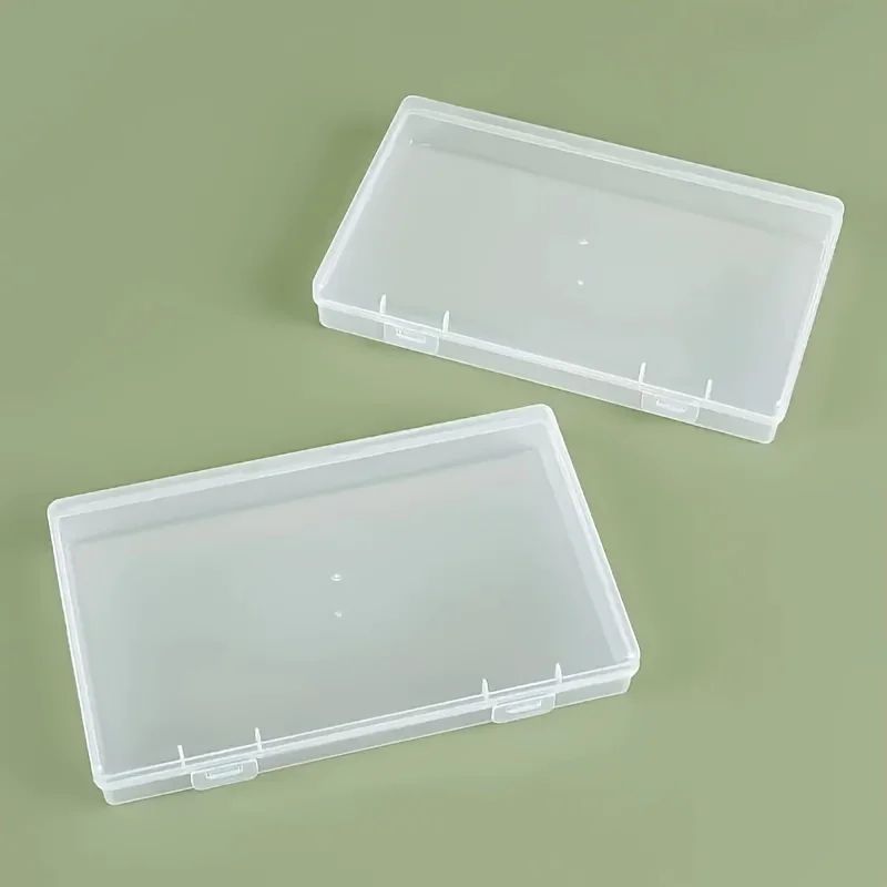 ClearStack 3Piece Transparent Plastic Storage Box Set With TightSeal Lids For Documents Cards 1