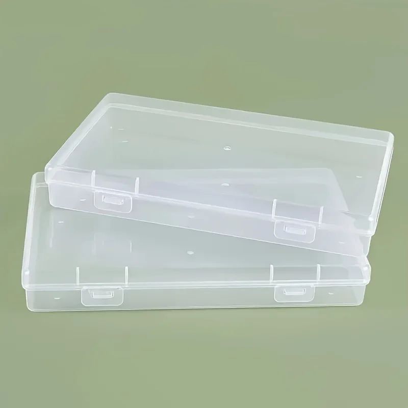 ClearStack 3Piece Transparent Plastic Storage Box Set With TightSeal Lids For Documents Cards 2