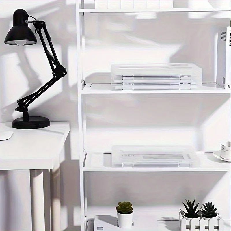 ClearStack 3Piece Transparent Plastic Storage Box Set With TightSeal Lids For Documents Cards 4