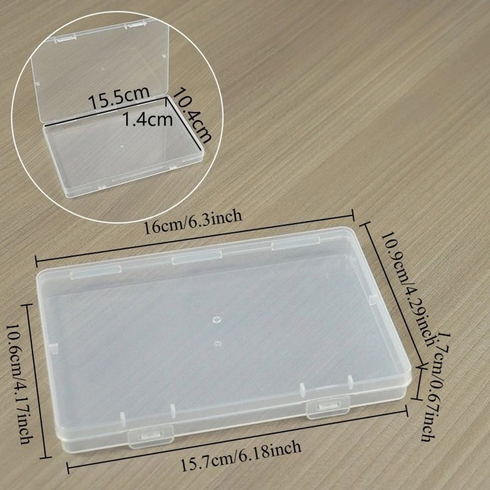 ClearStack 3Piece Transparent Plastic Storage Box Set With TightSeal Lids For Documents Cards 5