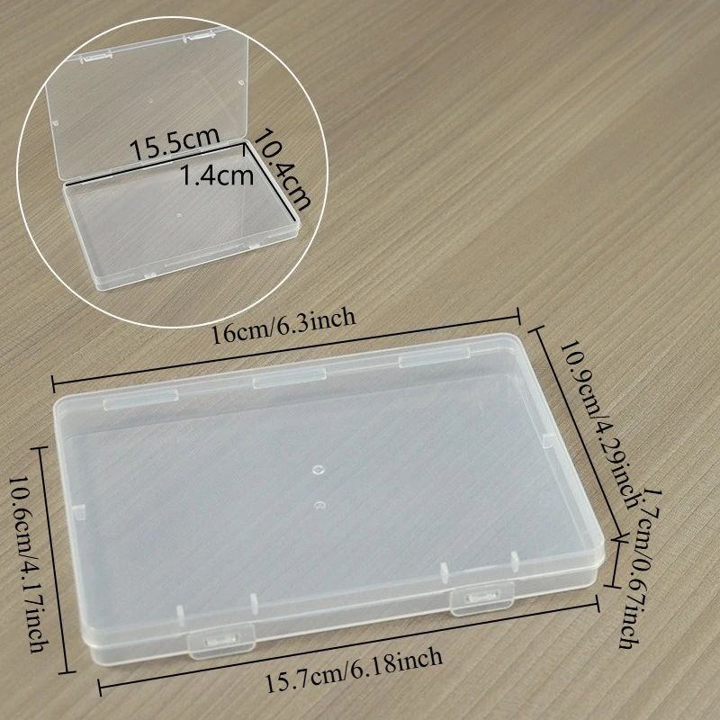ClearStack 3Piece Transparent Plastic Storage Box Set With TightSeal Lids For Documents Cards 5
