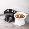 Black White Cute Cat Food Bowl Lightweight Plastic Pet Bowl For Cats Small Dogs 0